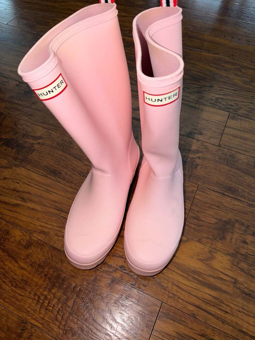 Hunter Downpour Tall Wellington Rain Boots in Parfait Pink